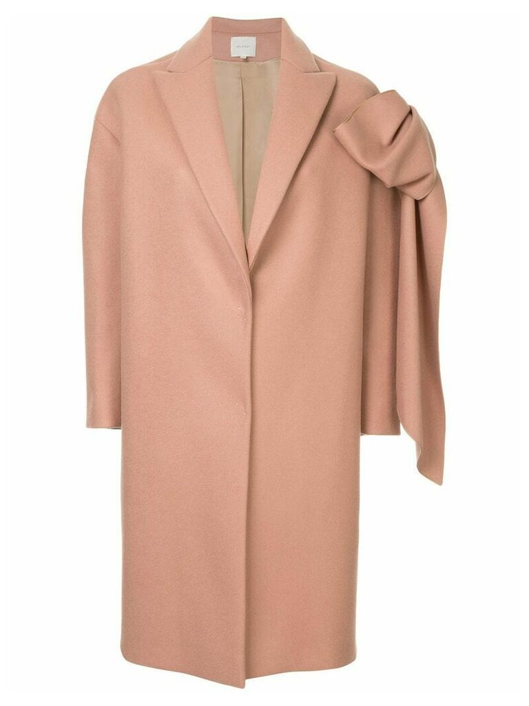 Delpozo straight coat with bow - PINK
