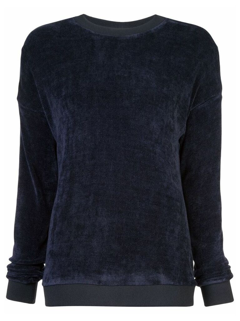 Tibi loose-fit crew neck jumper - Blue