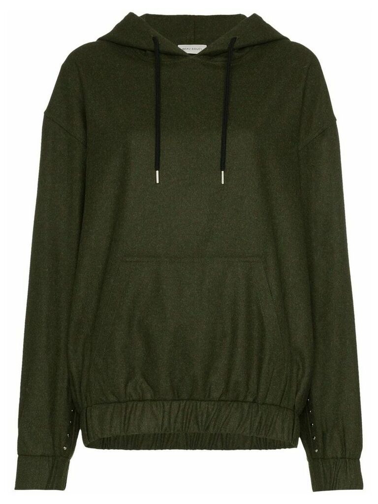 Beau Souci oversized wool hoodie - Green