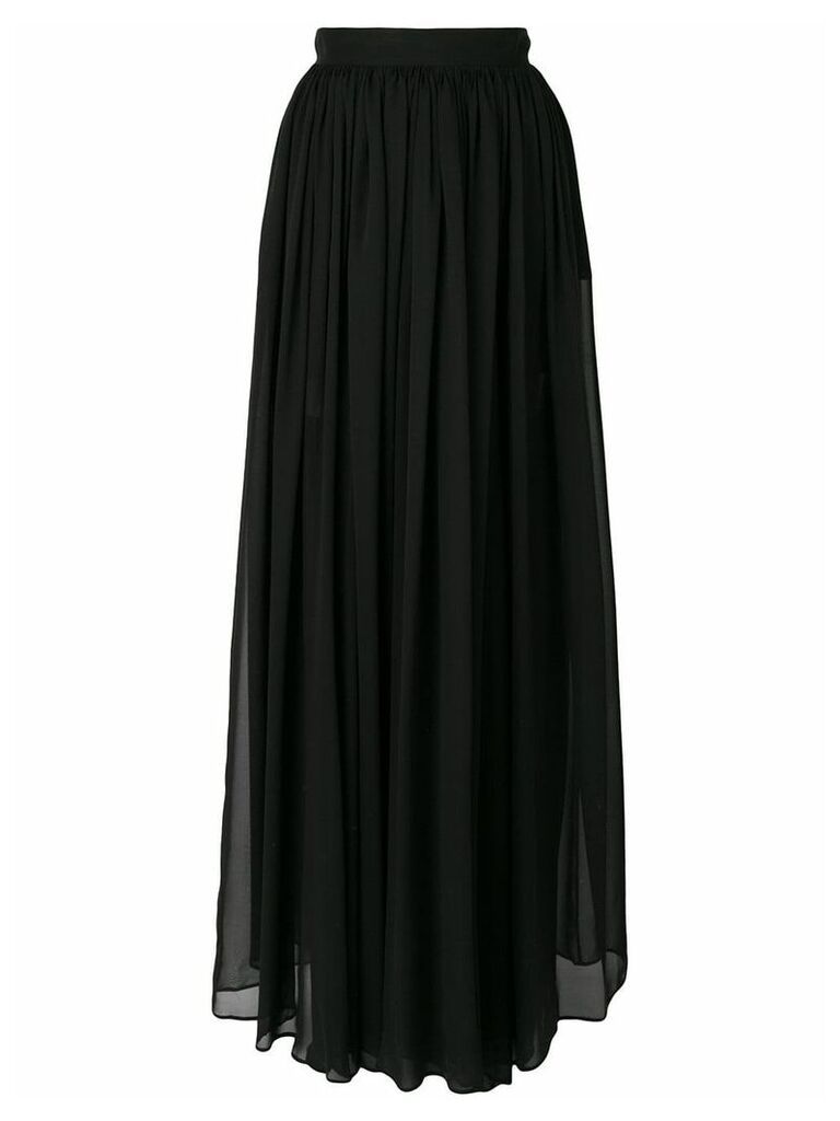 Elie Saab long pleated skirt - Black