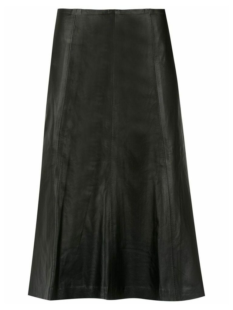 Clé pleated midi skirt - Black