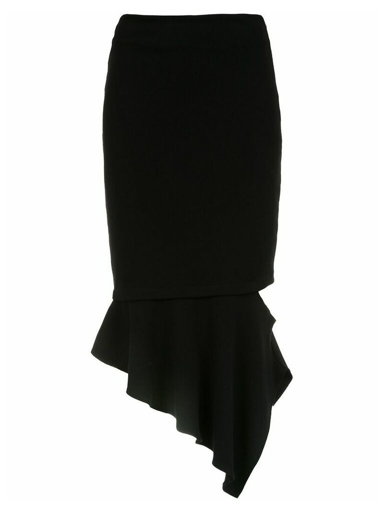 Tufi Duek midi asymmetrical skirt - Black