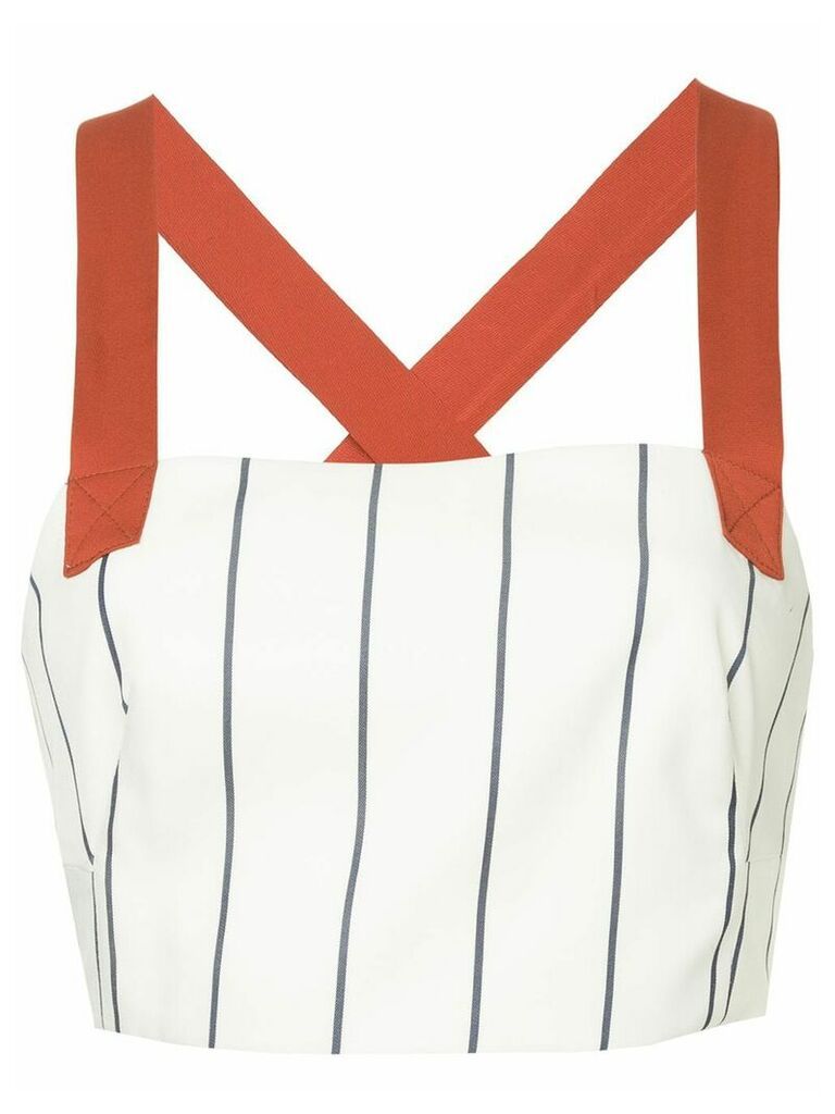 Manning Cartell Paper Giants cropped top - White