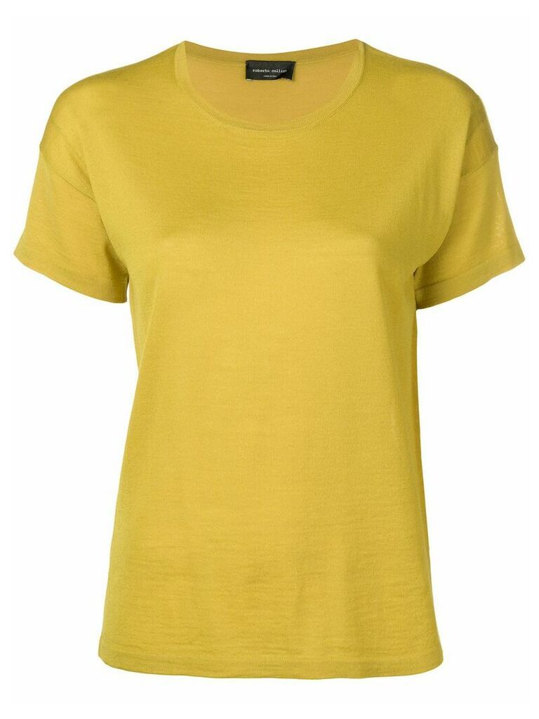 Roberto Collina round neck knitted top - Yellow
