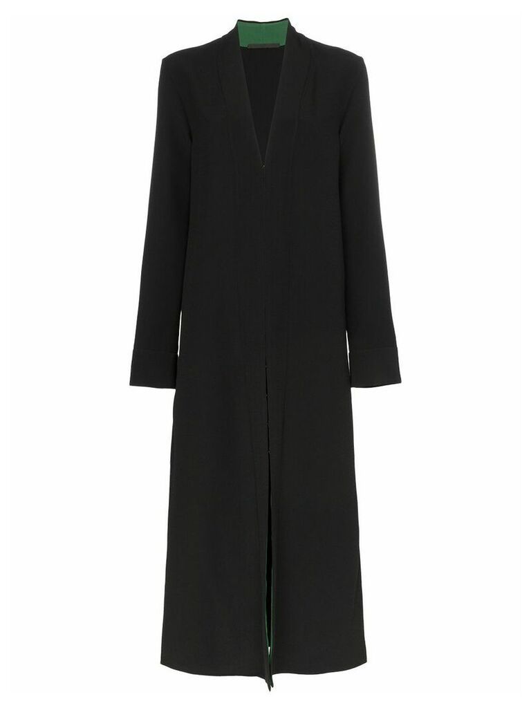 Haider Ackermann Contrast lining collarless coat - Black