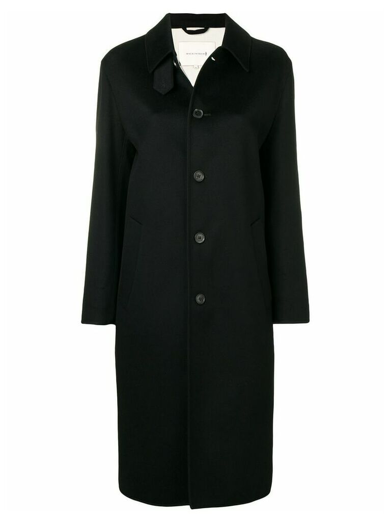 Mackintosh 0001 single breasted coat - Black