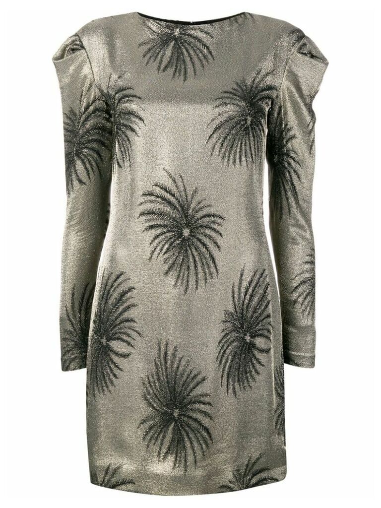 Victoria Victoria Beckham palm tree jacquard dress - GOLD