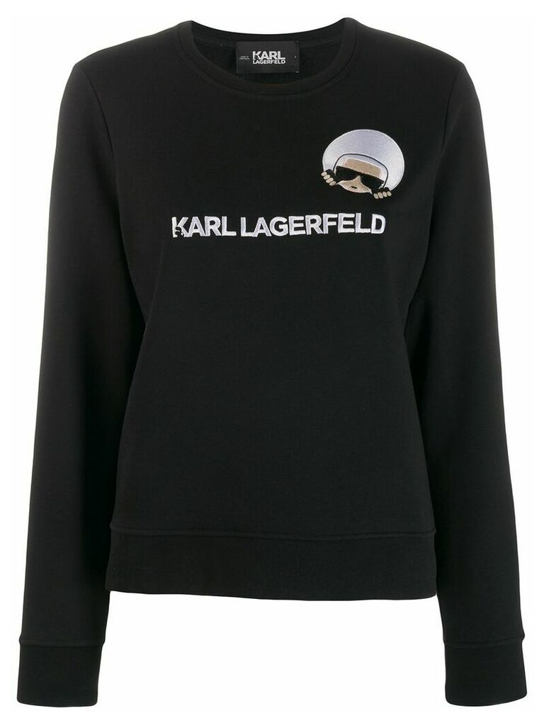 Karl Lagerfeld K/Ikonik embroidered sweatshirt - Black
