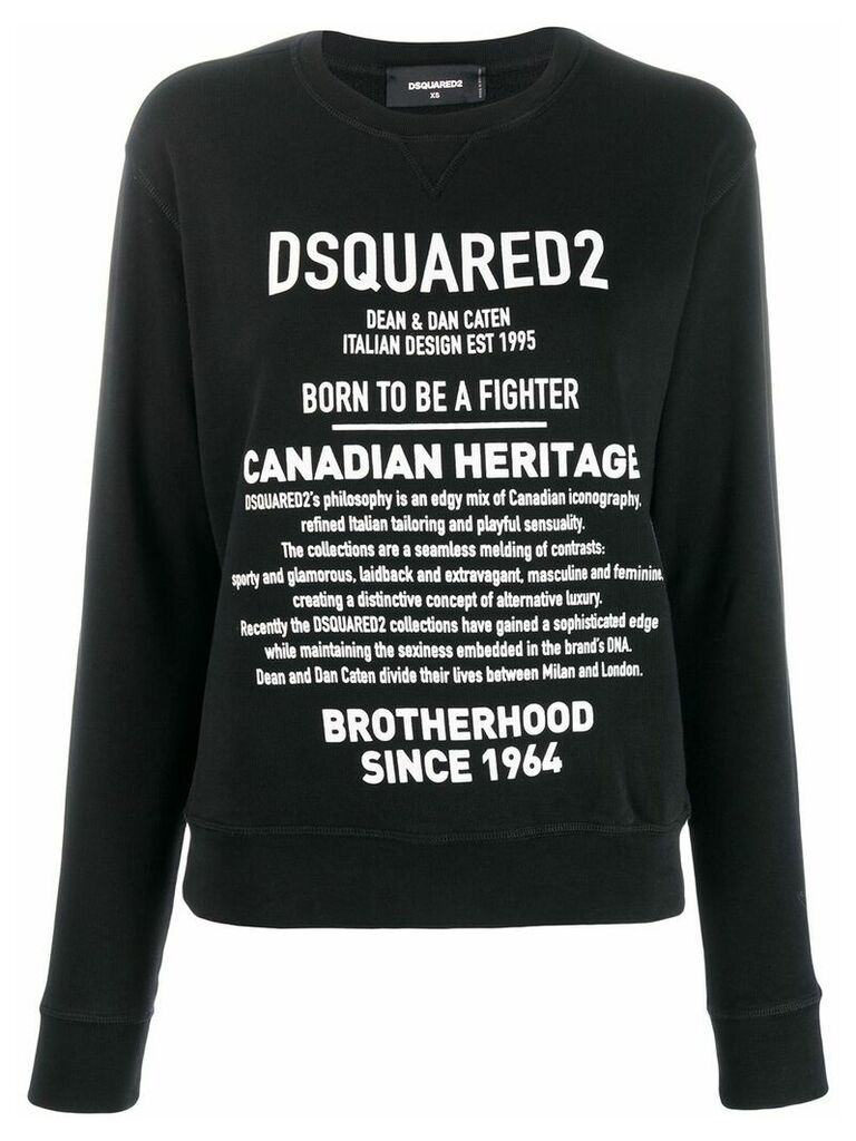 Dsquared2 Brand Description print sweatshirt - Black