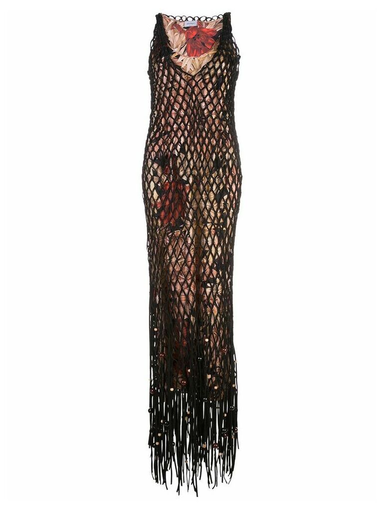 Salvatore Ferragamo layered mesh dress - Black