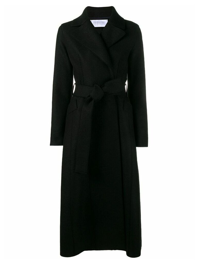 Harris Wharf London long belted coat - Black