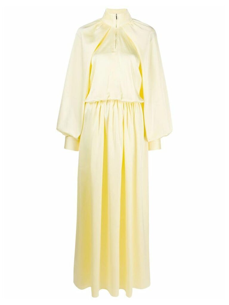 Jourden satin windbreaker dress - Yellow