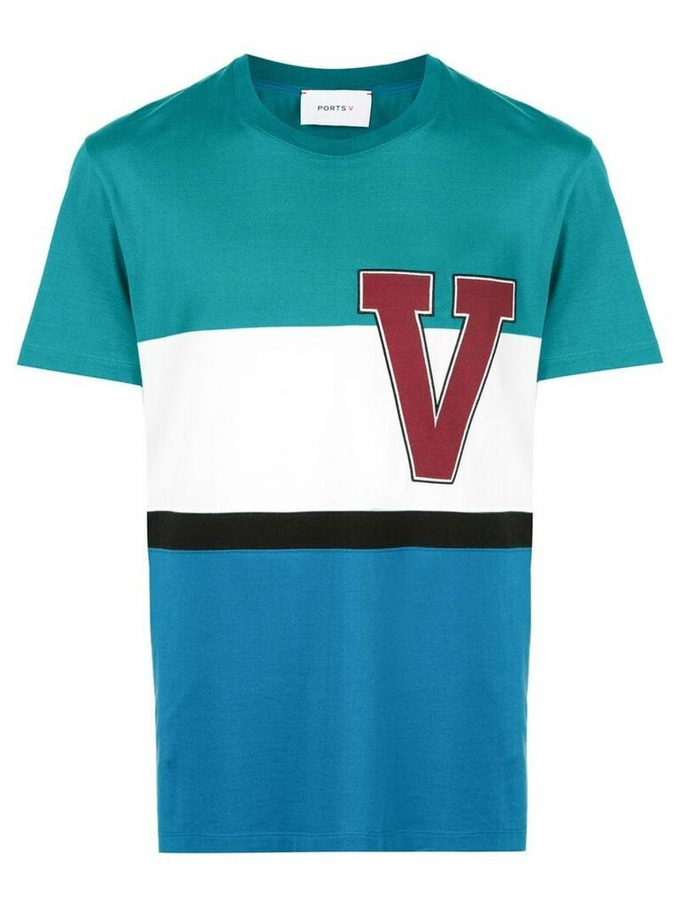 Ports V striped logo T-shirt - Multicolour
