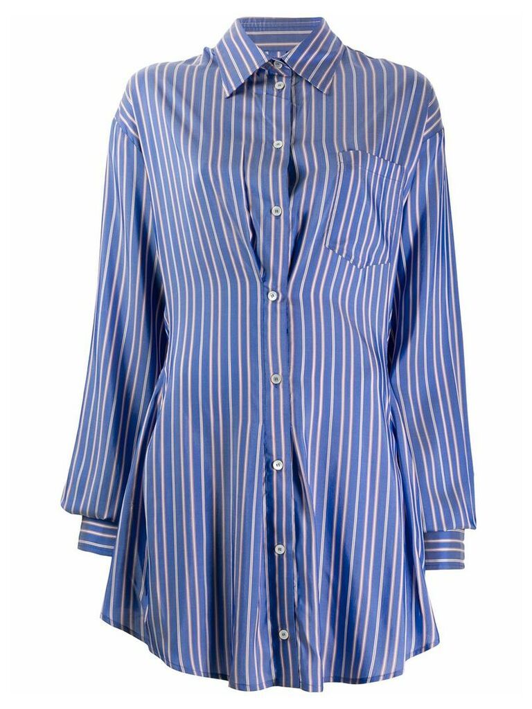 UNRAVEL PROJECT striped shirt dress - Blue