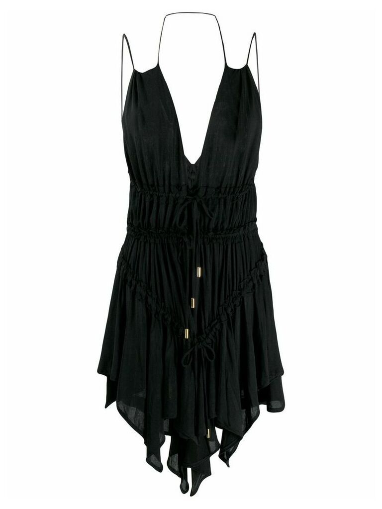 Dsquared2 shredded plunge mini dress - Black