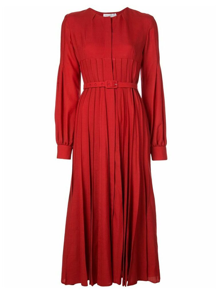 Gabriela Hearst pleated midi dress - Red