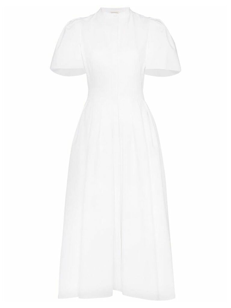 Alexander McQueen flared maxi shirt dress - White