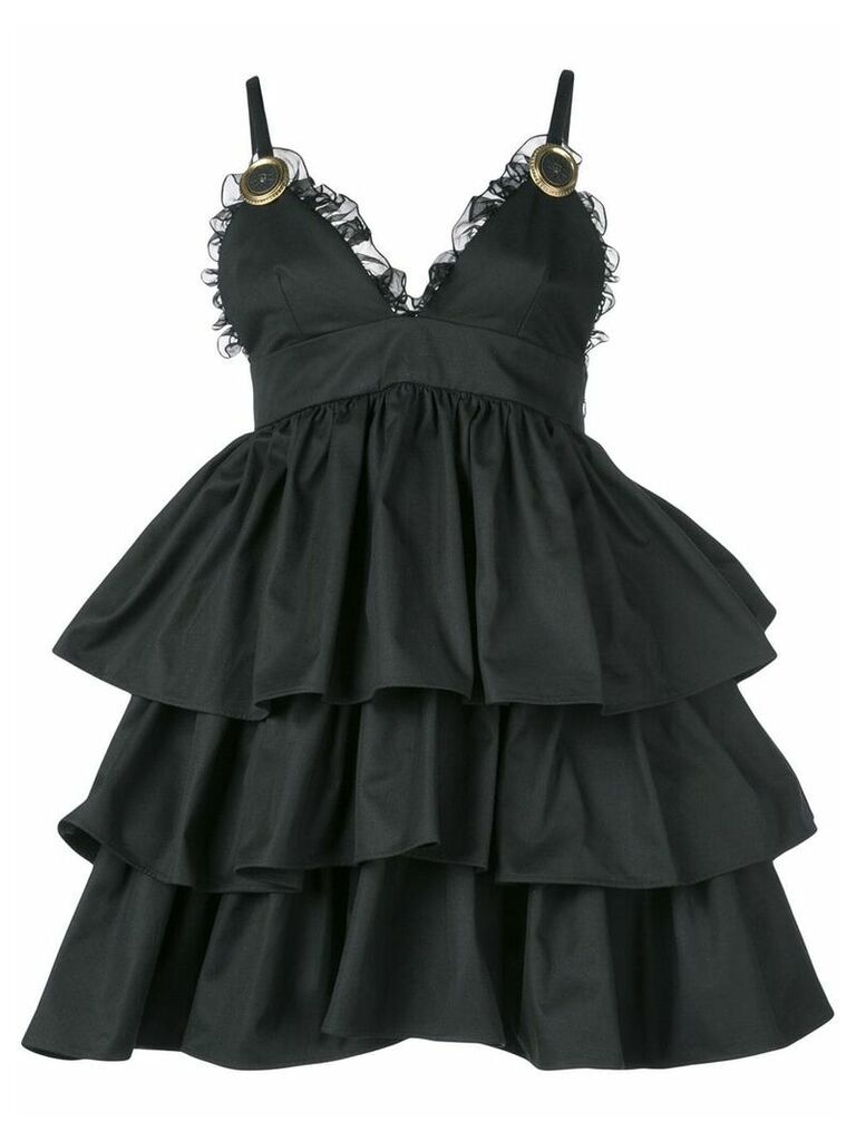 Fausto Puglisi layered drape mini dress - Black