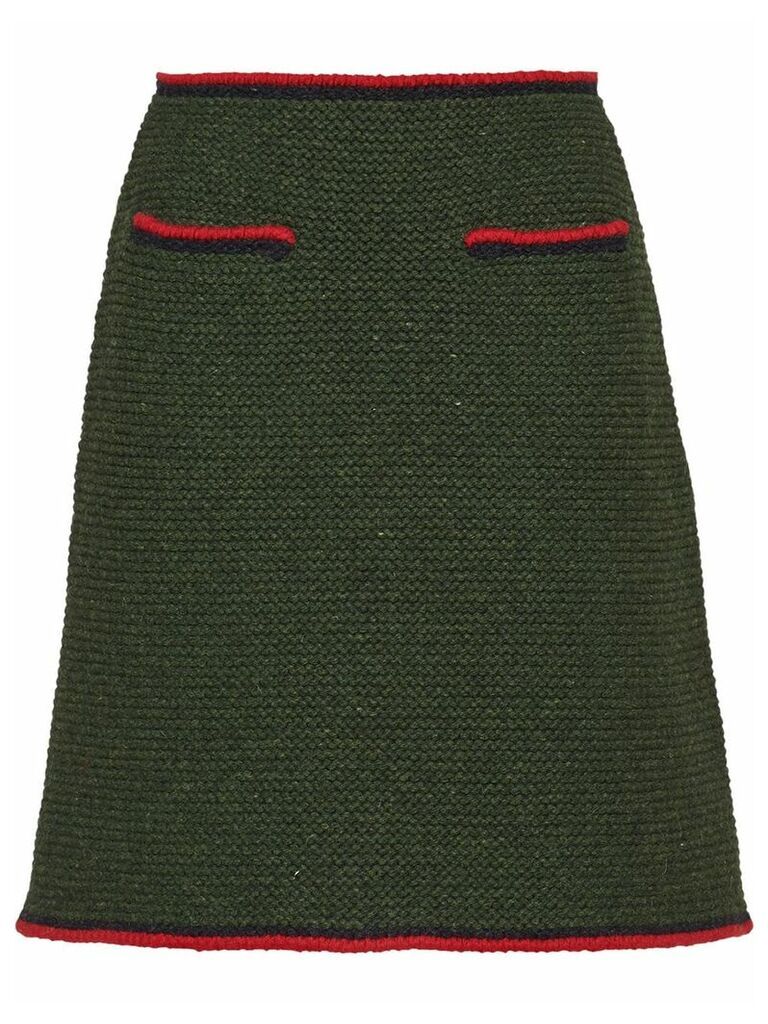 Miu Miu textured knit short skirt - Green