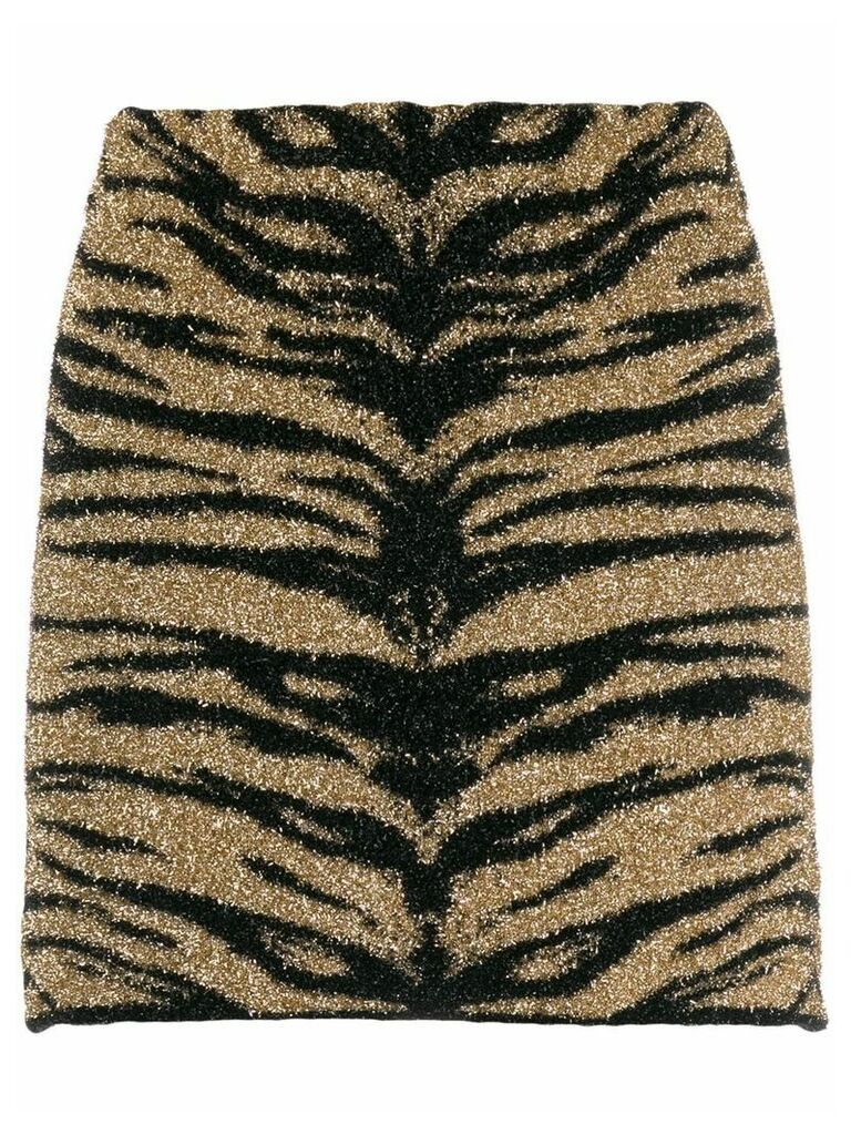 Laneus Tiger print skirt - Black