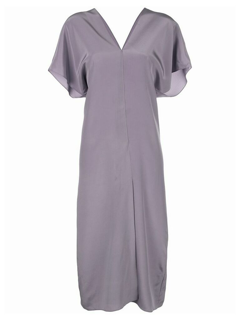 VOZ short-sleeve midi dress - PURPLE