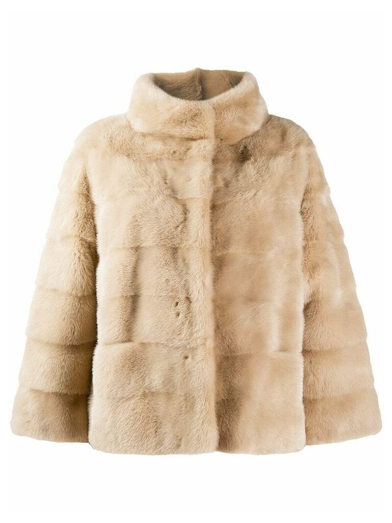 Simonetta Ravizza mink fur coat - NEUTRALS