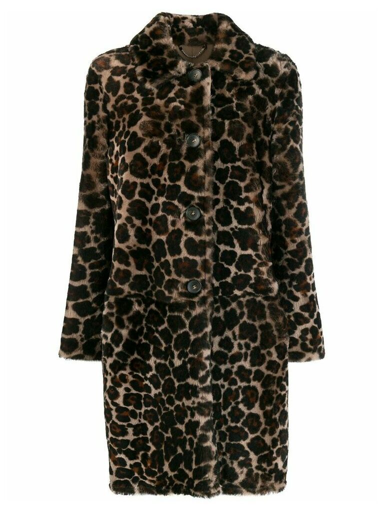 Desa 1972 leopard print coat - NEUTRALS