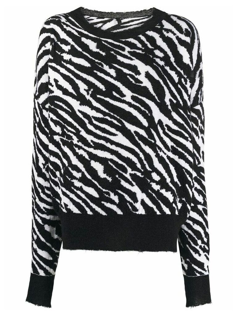UNRAVEL PROJECT zebra print sweater - Black