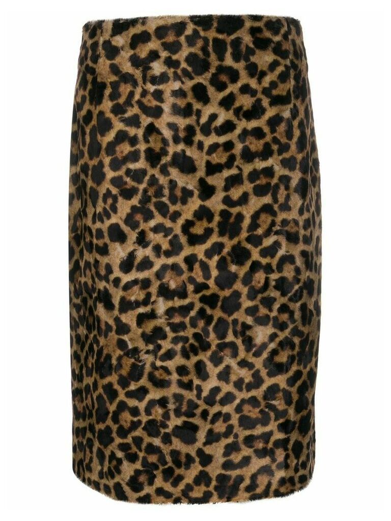 Rokh faux fur skirt - Brown