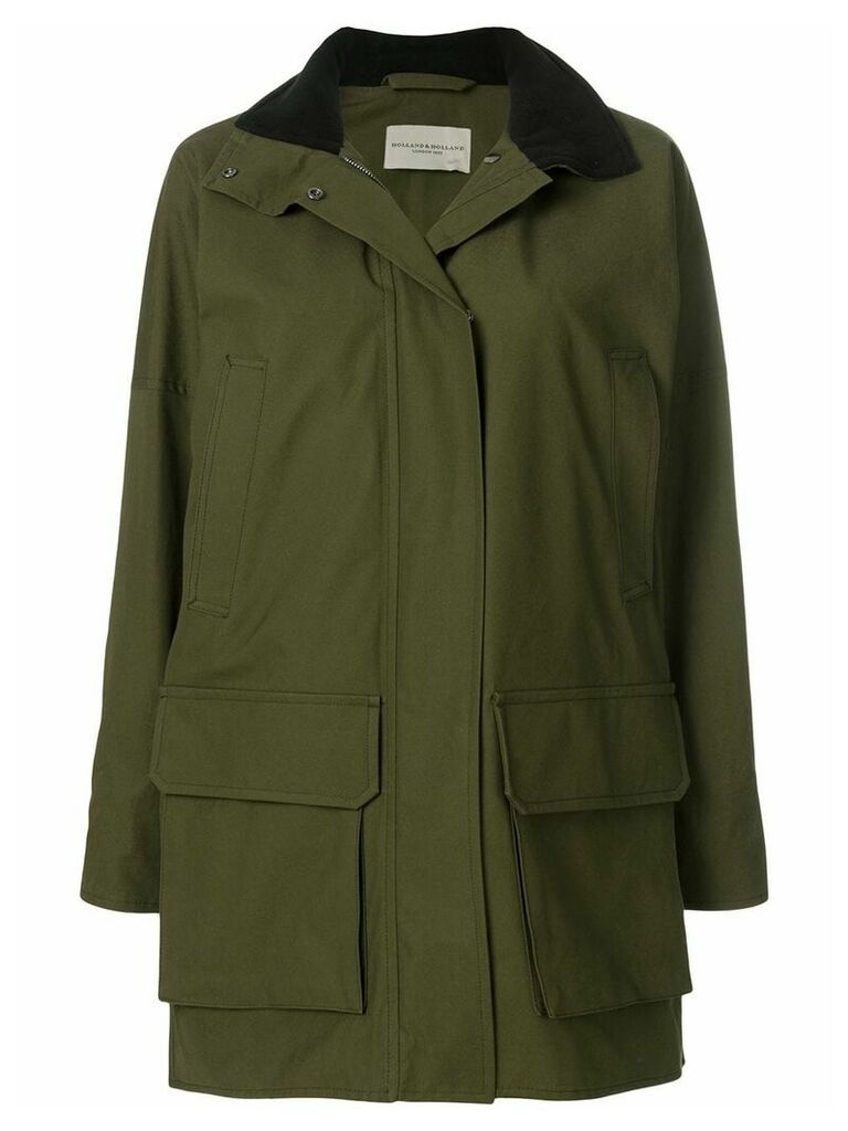 Holland & Holland hooded military coat - Green