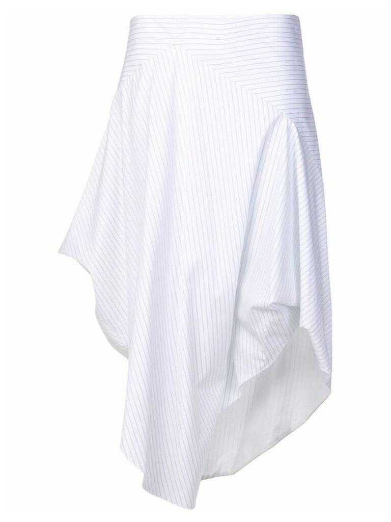 Chalayan asymmetric striped skirt - White
