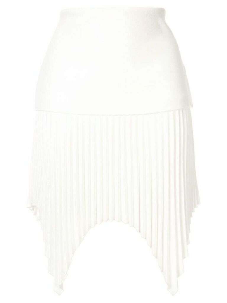 Dion Lee angled pleated mini-skirt - White