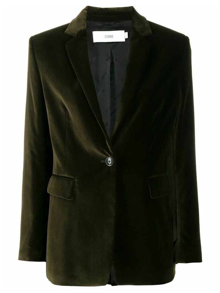 Closed single-breasted fitted blazer - Green