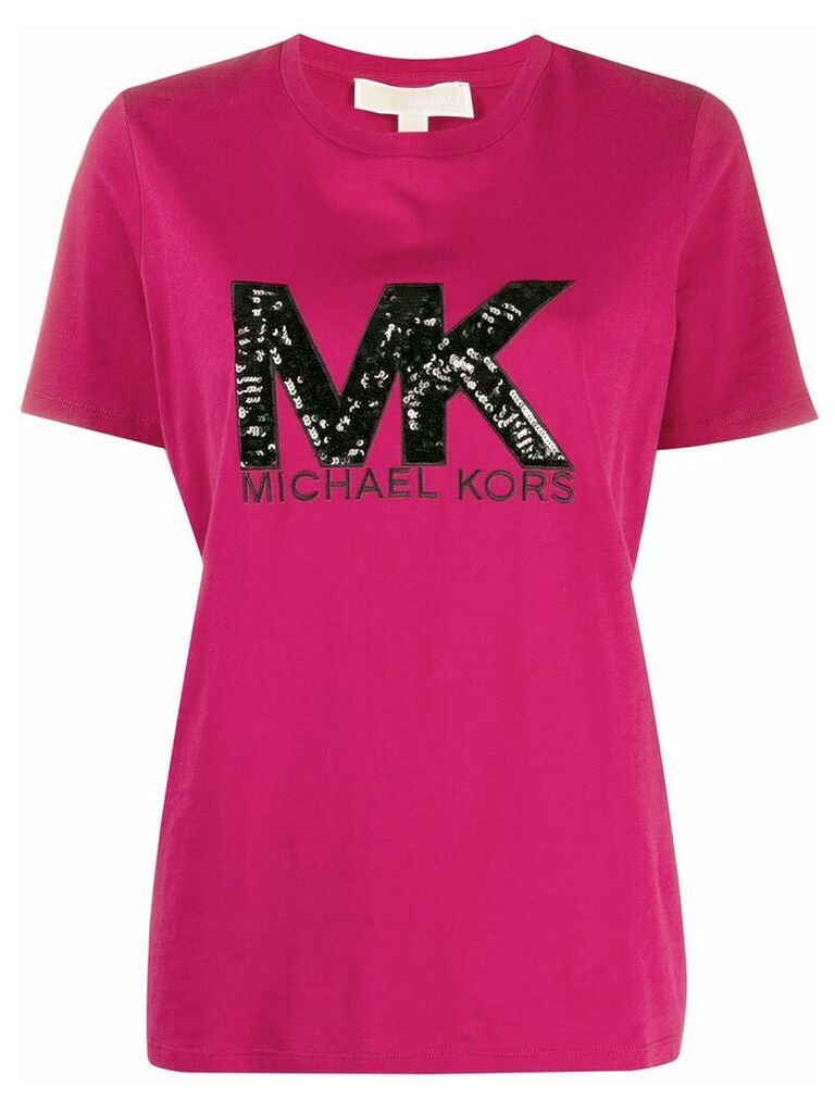 Michael Michael Kors sequin-logo T-shirt - PINK