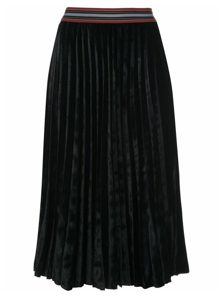 M Missoni velvet pleated skirt - Black
