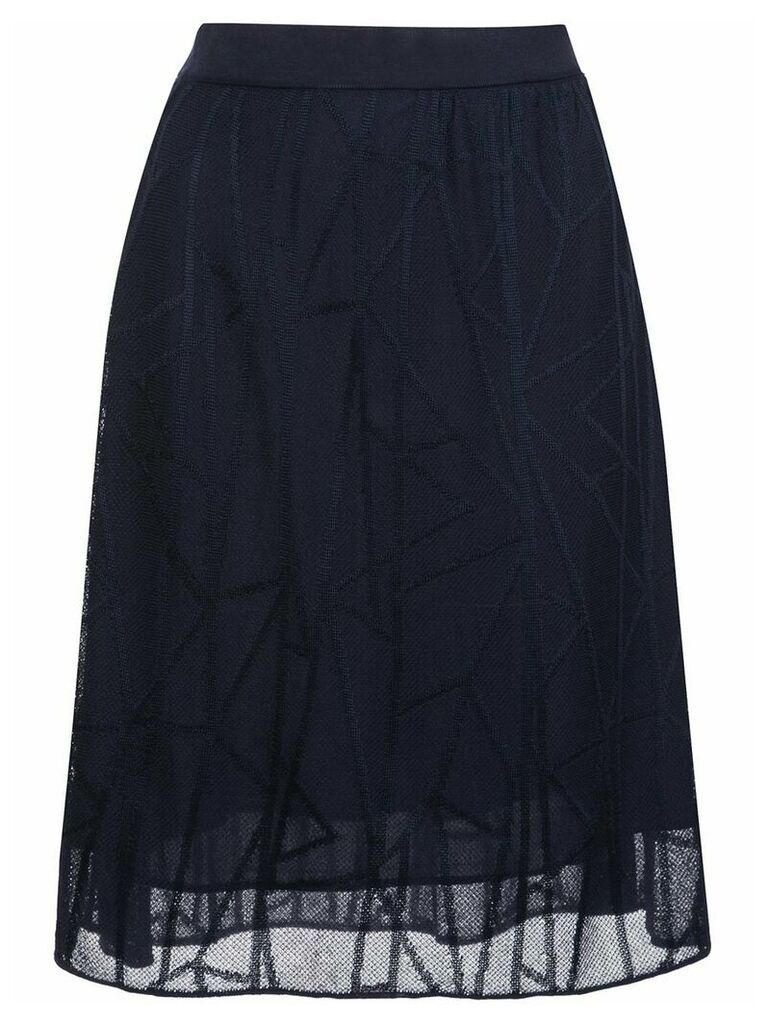 M Missoni geo-stitched high-rise skirt - Blue