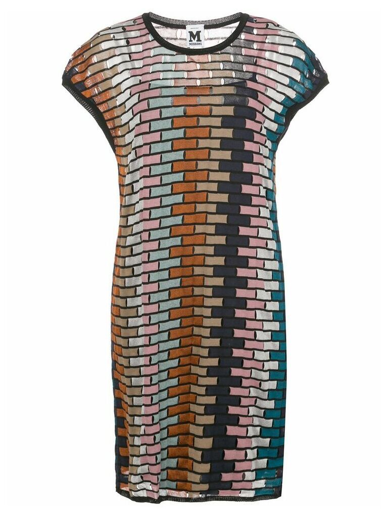 M Missoni knitted cut-out dress - Blue