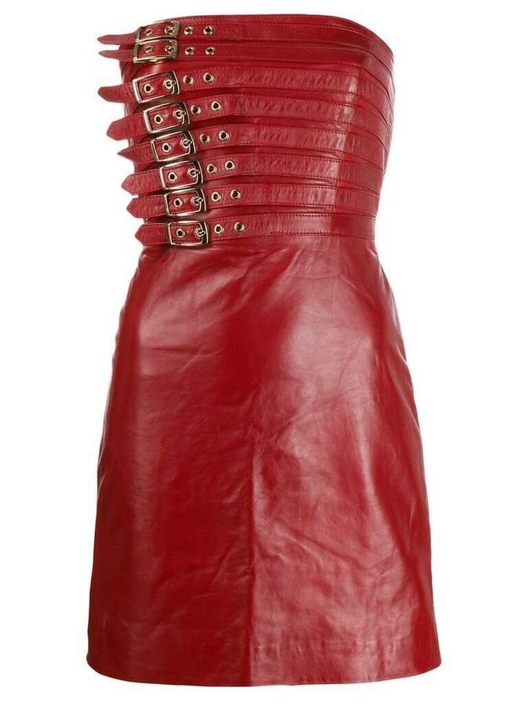 Manokhi buckle detail dress - Red