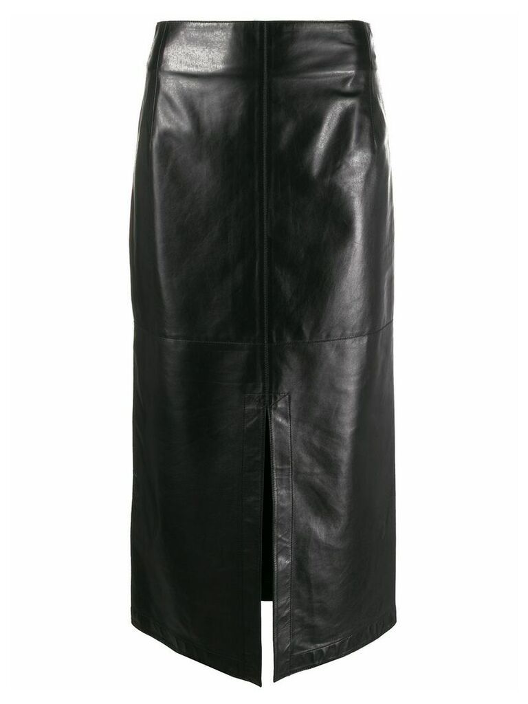 Victoria Beckham straight split-front skirt - Black