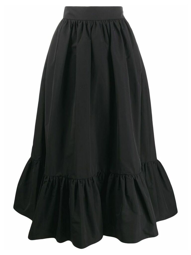 Valentino micro-faille full skirt - Black