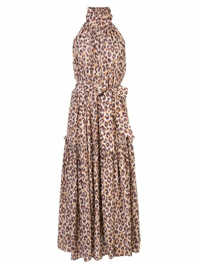 Zimmermann Swing leopard print dress - Brown