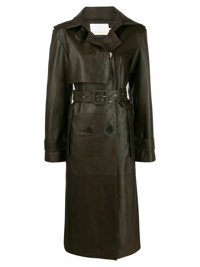 Remain Pirello belted trench coat - Green