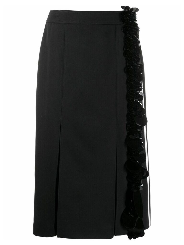 Prada embellished straight skirt - Black