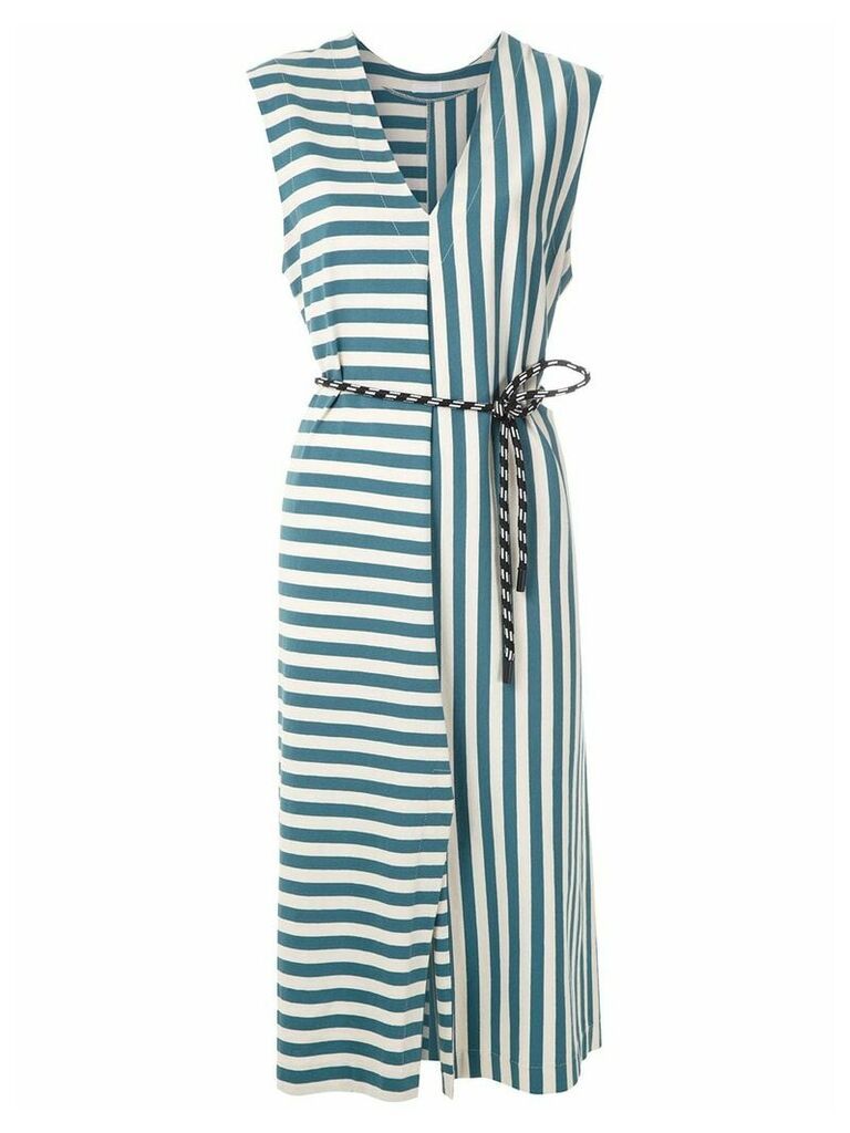 Osklen Summer Stripe belted dress - Blue