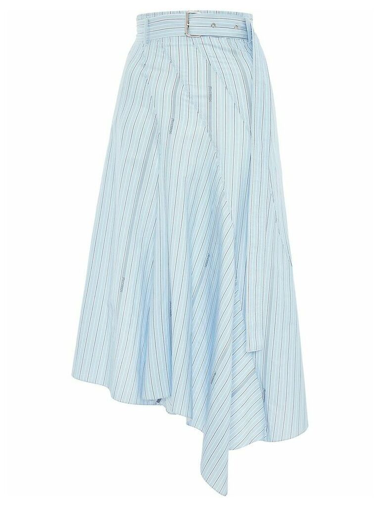 JW Anderson asymmetric belted panelled skirt - Blue