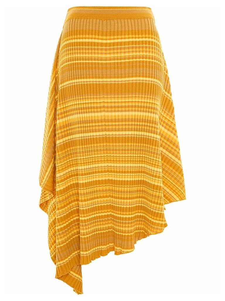 JW Anderson striped ribbed infinity skirt - Yellow