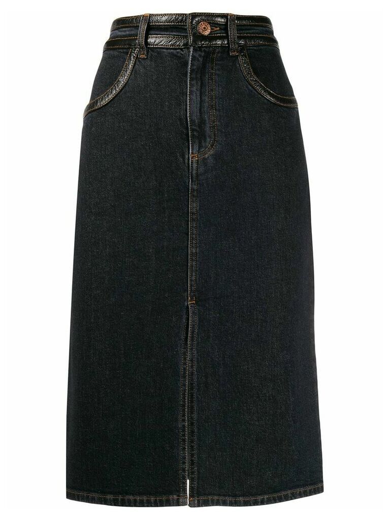 See by Chloé straight-fit denim skirt - Blue