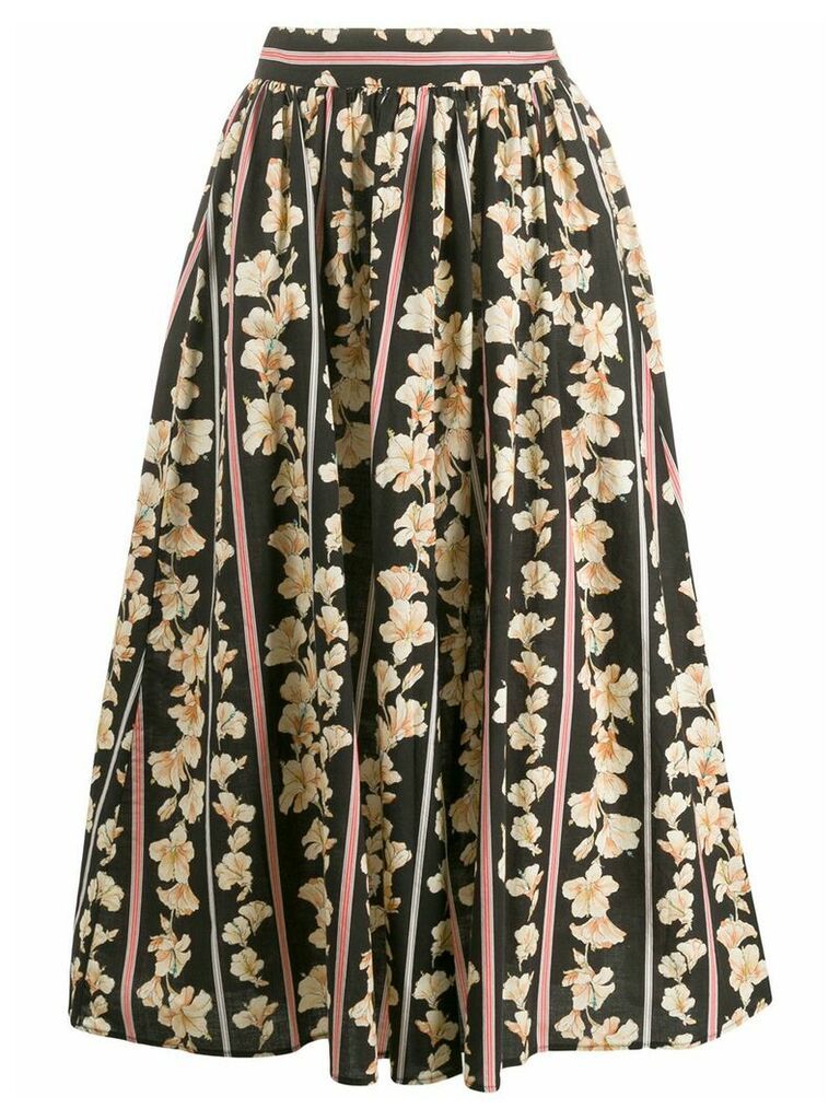 Forte Forte floral print pleated skirt - Black