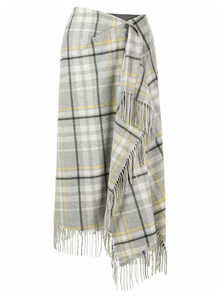 Irene fringed scarf skirt - Grey