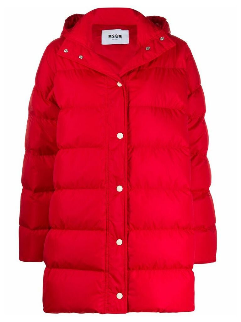 MSGM padded coat - Red